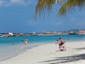 The beautiful beach in Curacao!